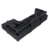 Traverse Black 3-Piece Modular Sectional with Reversible Chaise by Homelegance at Eve Furniture