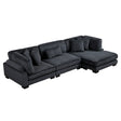 Traverse Black 3-Piece Modular Sectional with Reversible Chaise by Homelegance at Eve Furniture