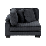 Traverse Black 4-Piece Modular Sectional by Homelegance at Eve Furniture