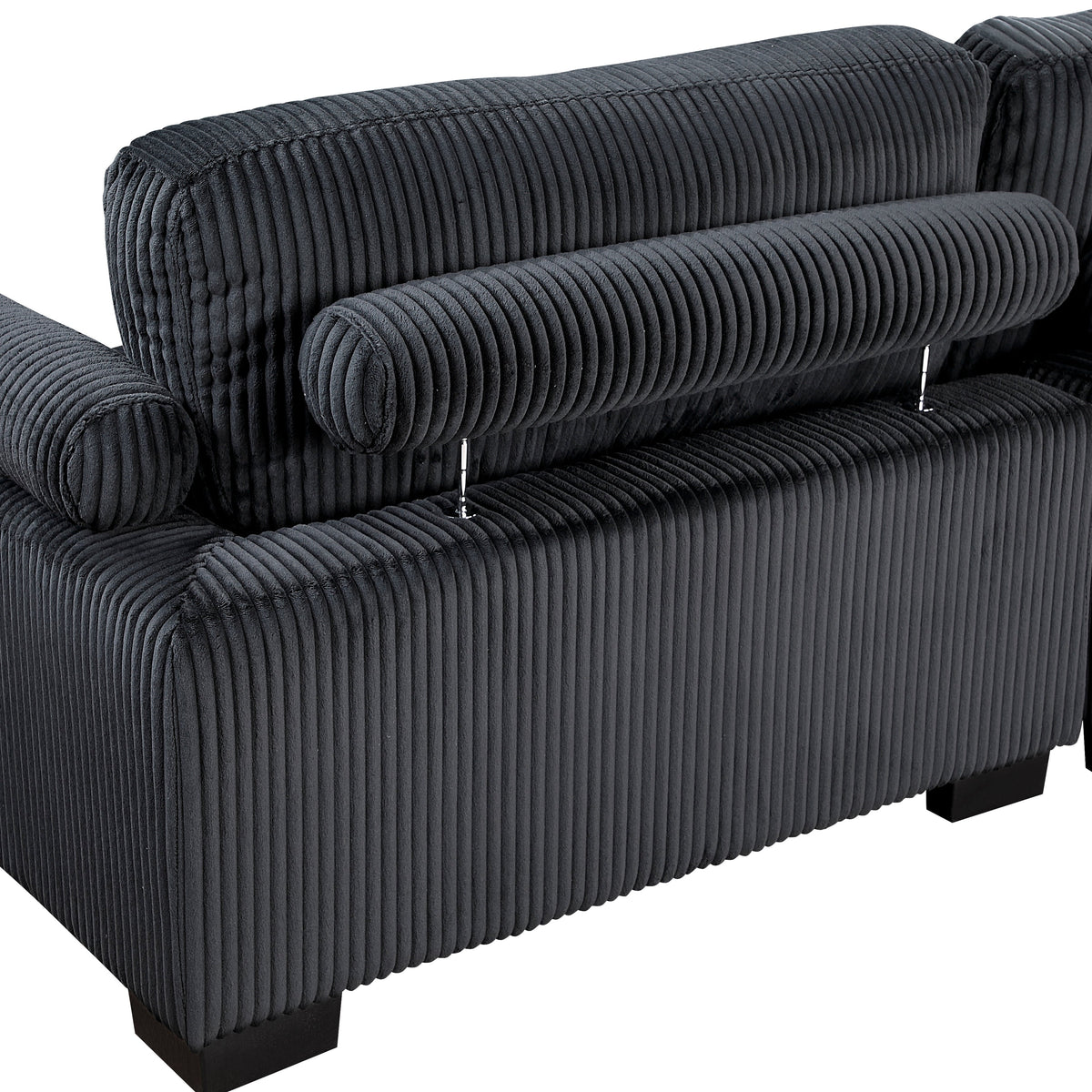 Traverse Black 4-Piece Modular Sectional by Homelegance at Eve Furniture