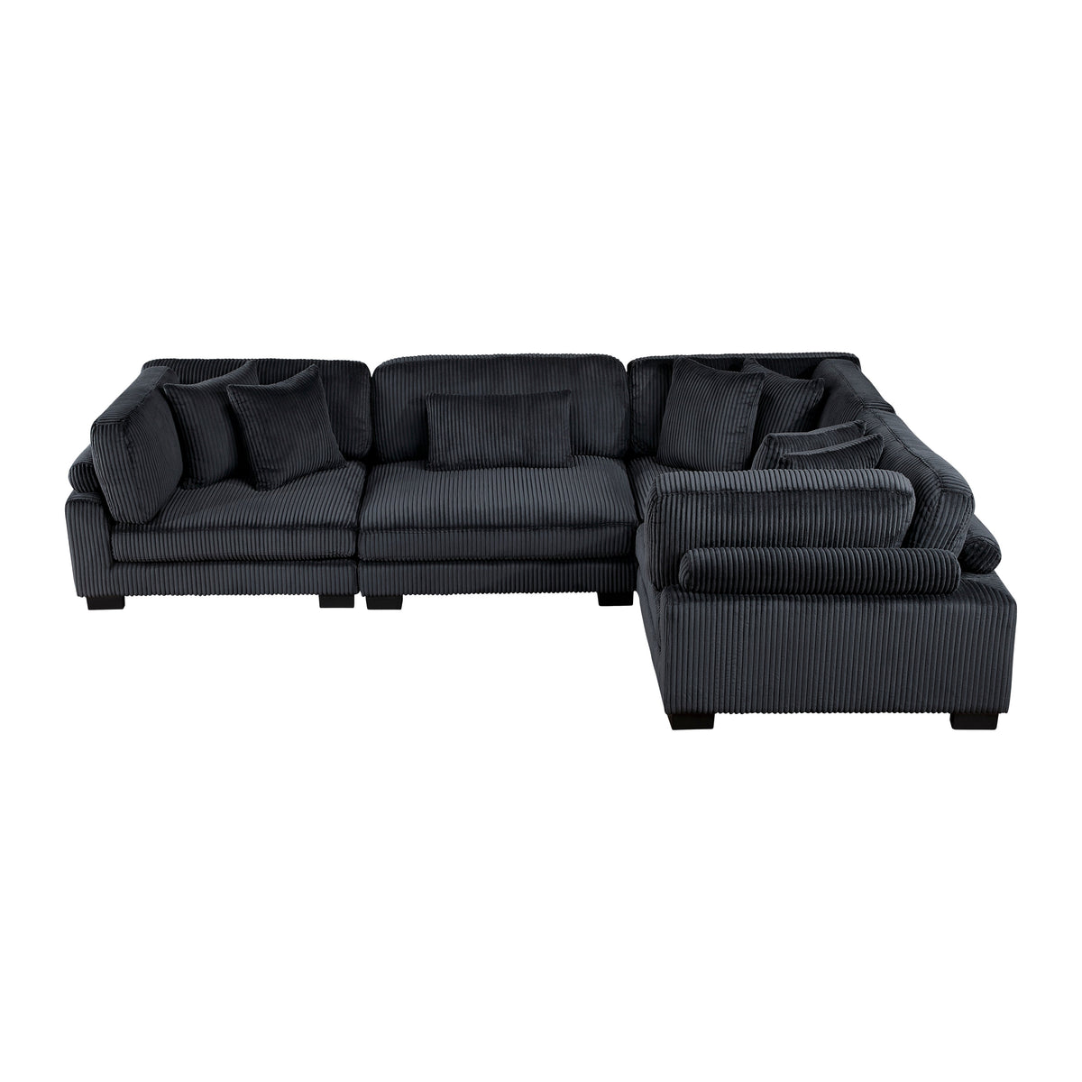 Traverse Black 4-Piece Modular Sectional by Homelegance at Eve Furniture