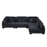 Traverse Black 4-Piece Modular Sectional by Homelegance at Eve Furniture