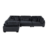 Traverse Black 4-Piece Modular Sectional by Homelegance at Eve Furniture