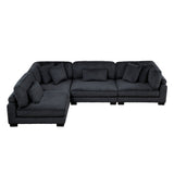 Traverse Black 4-Piece Modular Sectional by Homelegance at Eve Furniture