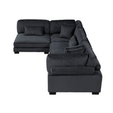 Traverse Black 4-Piece Modular Sectional by Homelegance at Eve Furniture