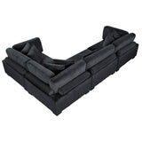 Traverse Black 4-Piece Modular Sectional by Homelegance at Eve Furniture