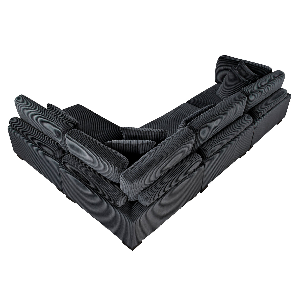 Traverse Black 4-Piece Modular Sectional by Homelegance at Eve Furniture
