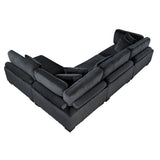 Traverse Black 4-Piece Modular Sectional by Homelegance at Eve Furniture