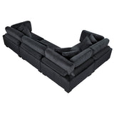 Traverse Black 4-Piece Modular Sectional by Homelegance at Eve Furniture