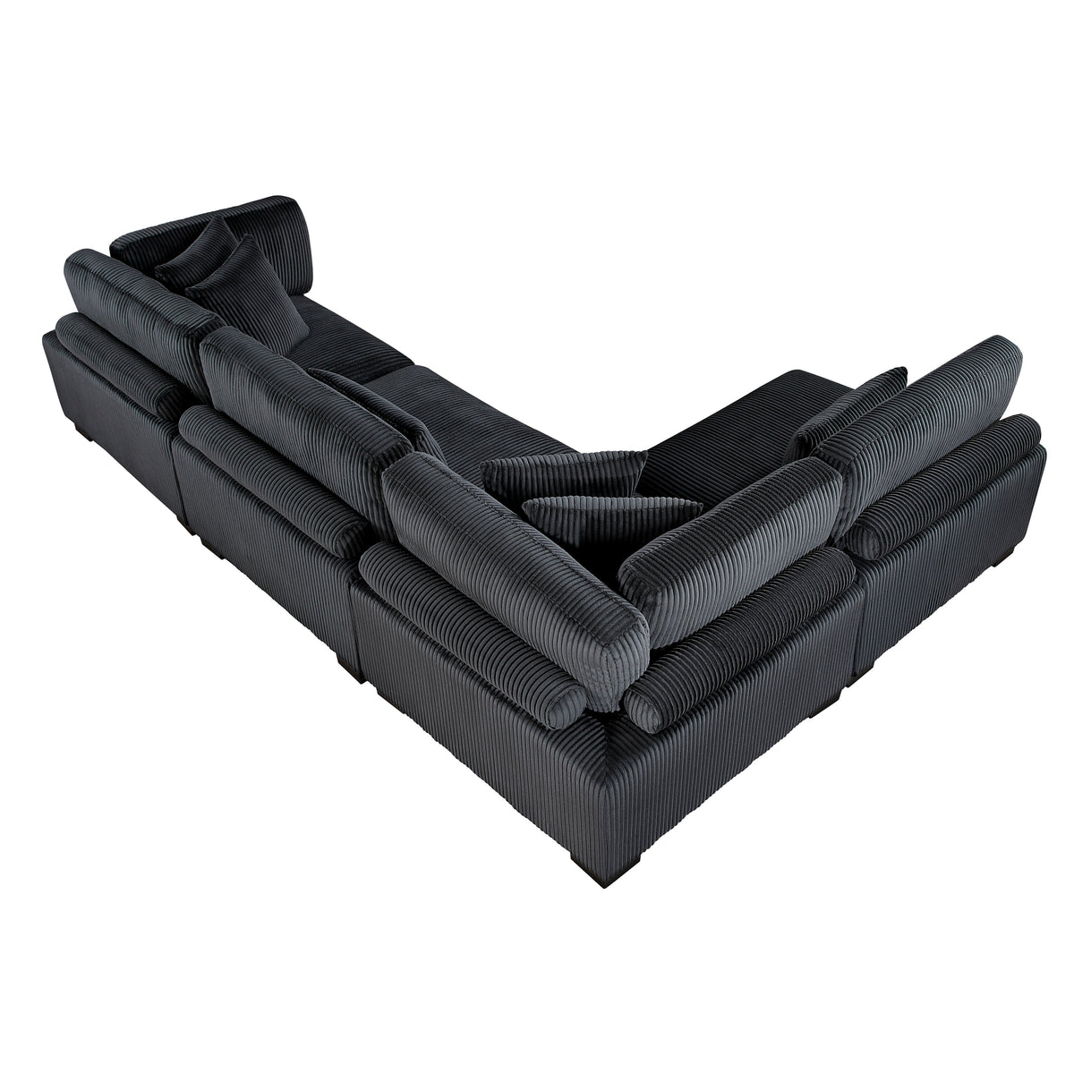 Traverse Black 4-Piece Modular Sectional by Homelegance at Eve Furniture
