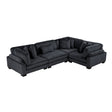 Traverse Black 4-Piece Modular Sectional by Homelegance at Eve Furniture