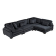 Traverse Black 4-Piece Modular Sectional by Homelegance at Eve Furniture