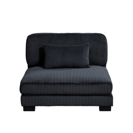 Traverse Black 4-Piece Modular Sectional with Ottoman by Homelegance at Eve Furniture