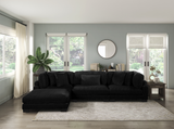 Traverse Black 4-Piece Modular Sectional with Ottoman by Homelegance at Eve Furniture
