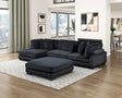 Traverse Black 4-Piece Modular Sectional with Reversible Chaise and Ottoman by Homelegance at Eve Furniture
