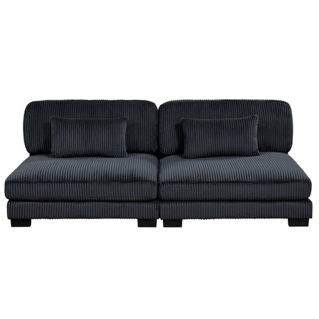 Traverse Black 4-Piece Modular Sectional with Reversible Chaises by Homelegance at Eve Furniture