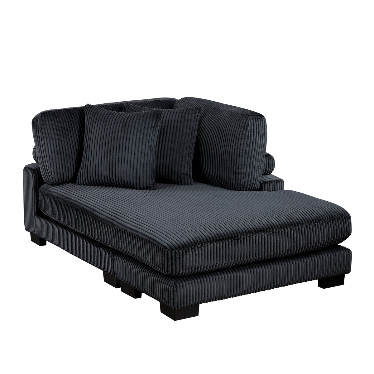 Traverse Black 4-Piece Modular Sectional with Reversible Chaises by Homelegance at Eve Furniture