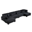 Traverse Black 4-Piece Modular Sectional with Reversible Chaises by Homelegance at Eve Furniture