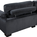 Traverse Black 5-Piece Corduroy Modular Sectional by Homelegance at Eve Furniture
