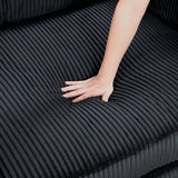 Traverse Black 5-Piece Corduroy Modular Sectional by Homelegance at Eve Furniture
