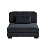 Traverse Black 5-Piece Corduroy Modular Sectional by Homelegance at Eve Furniture