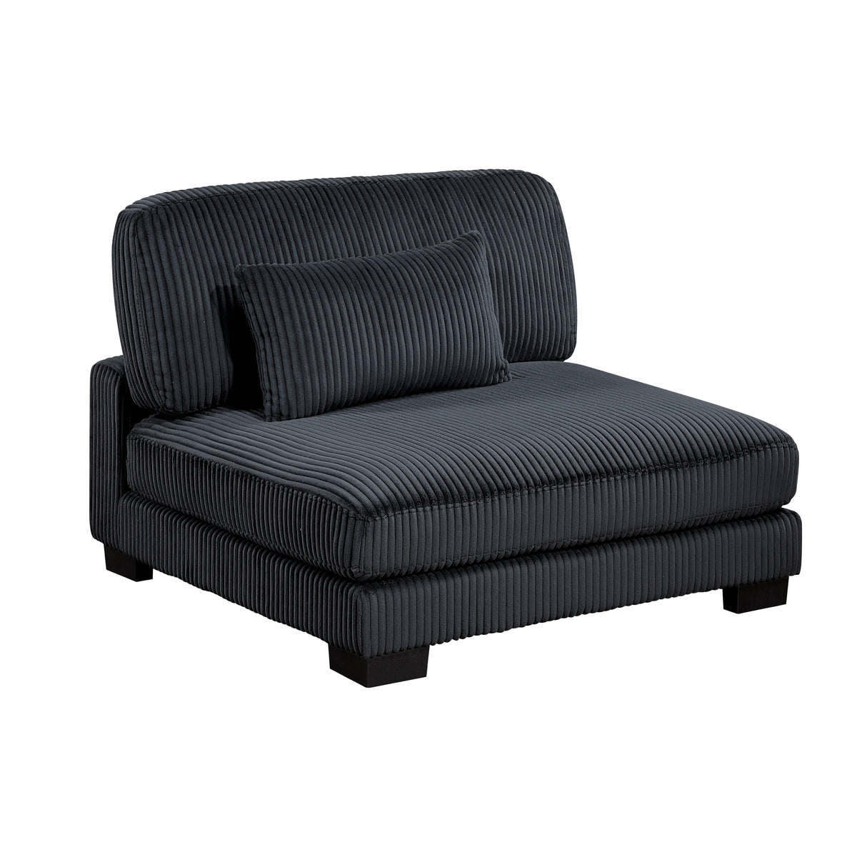 Traverse Black 5-Piece Corduroy Modular Sectional by Homelegance at Eve Furniture