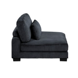 Traverse Black 5-Piece Corduroy Modular Sectional by Homelegance at Eve Furniture