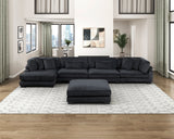 Traverse Black 5-Piece Modular Sectional with Reversible Chaise and Ottoman by Homelegance at Eve Furniture