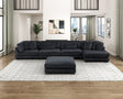 Traverse Black 5-Piece Modular Sectional with Reversible Chaise and Ottoman by Homelegance at Eve Furniture