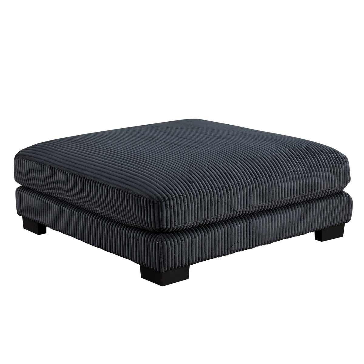 Traverse Black 6-Piece Corduroy Modular Sectional with Ottoman by Homelegance at Eve Furniture