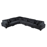 Traverse Black 6-Piece Modular Sectional by Homelegance at Eve Furniture