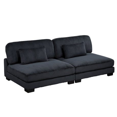 Traverse Black 6-Piece Modular Sectional by Homelegance at Eve Furniture