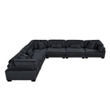 Traverse Black 6-Piece Modular Sectional by Homelegance at Eve Furniture