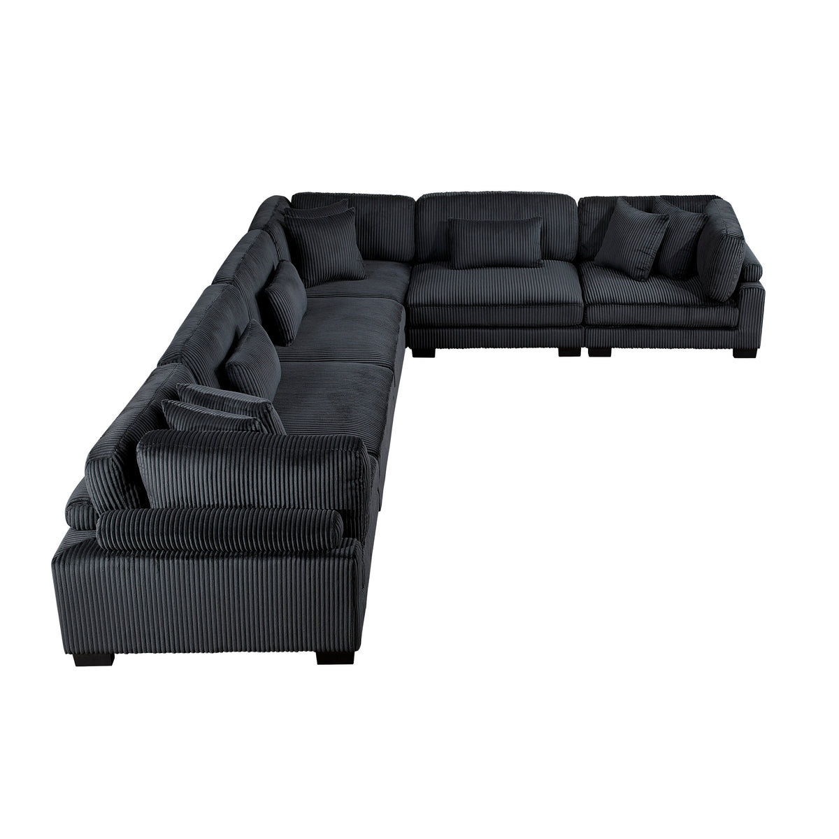 Traverse Black 6-Piece Modular Sectional by Homelegance at Eve Furniture