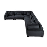 Traverse Black 6-Piece Modular Sectional by Homelegance at Eve Furniture