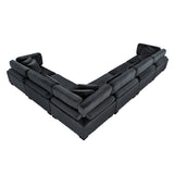 Traverse Black 6-Piece Modular Sectional by Homelegance at Eve Furniture