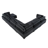Traverse Black 6-Piece Modular Sectional with Reversible Chaise by Homelegance at Eve Furniture