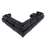 Traverse Black 6-Piece Modular Sectional with Reversible Chaise by Homelegance at Eve Furniture