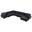 Traverse Black 6-Piece Modular Sectional with Reversible Chaise by Homelegance at Eve Furniture