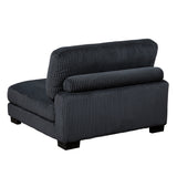 Traverse Black 7-Piece Modular Sectional with Reversible Chaise and Ottoman by Homelegance at Eve Furniture