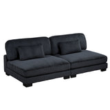 Traverse Black 7-Piece Modular Sectional with Reversible Chaise and Ottoman by Homelegance at Eve Furniture
