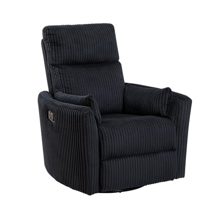 Traverse Black Swivel Glider Reclining Chair by Homelegance at Eve Furniture