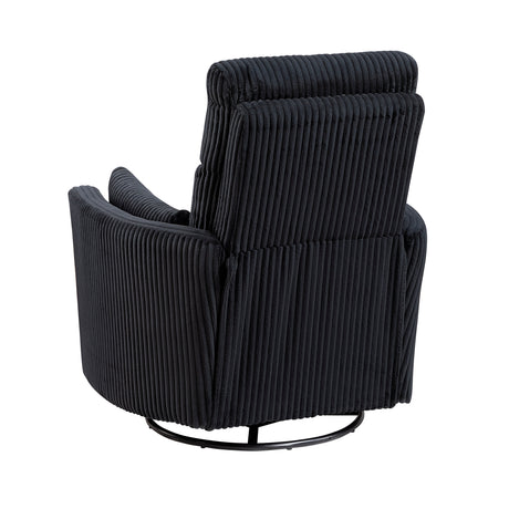 Traverse Black Swivel Glider Reclining Chair by Homelegance at Eve Furniture