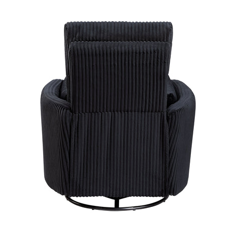 Traverse Black Swivel Glider Reclining Chair by Homelegance at Eve Furniture