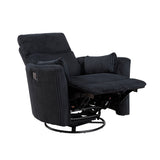 Traverse Black Swivel Glider Reclining Chair