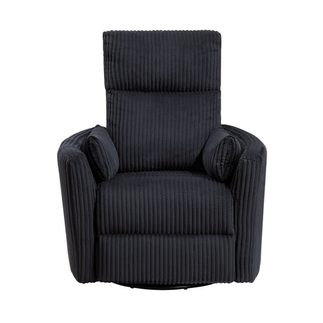 Traverse Black Swivel Glider Reclining Chair by Homelegance at Eve Furniture