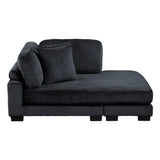 Traverse Black4-Piece Modular Sectional with Reversible Chaise by Homelegance at Eve Furniture