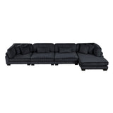 Traverse Black4-Piece Modular Sectional with Reversible Chaise by Homelegance at Eve Furniture