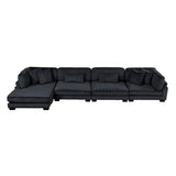 Traverse Black4-Piece Modular Sectional with Reversible Chaise by Homelegance at Eve Furniture