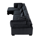 Traverse Black4-Piece Modular Sectional with Reversible Chaise by Homelegance at Eve Furniture